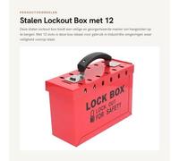 Boîtier en acier pour cadenas - 12 compartiments - Station de cadenas suspendus - Résistant aux intempéries - Cadenas de sécurité - Durable