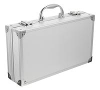 Boîtier en Aluminium Argenté Grosse Capacité pour Accessoires et Tablettes | Ouverture et Fermeture Fluides, Usage Maison ou Atelier, Alliage D’aluminium, Abs, Flanelle, Bois, Boîte Pratique