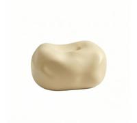 Boîtier en Céramique pour Mouchoirs Couvercle Sculptural Forme Gal Finition Lustrée Contenant Distributeur Stable Adapté pour Comptoir Salle Bains Bureau, Jaune Crème