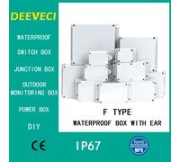 Boîtier en plastique étanche IP67 avec oreilles de fixation, boîtier de jonction résistant aux intempéries pour instruments extérieurs et projets électroniques FE100-68-50