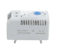 Boîtier en plastique pour thermostat 35 mm Installation sûre (KTS011) | Gamme 0-60C, hystérésis 7K, montage sur rail DIN, boîtier en plastique, options de bouton rouge/bleu