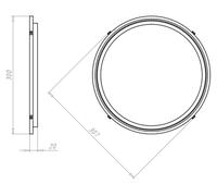 Boîtier encastrable KAIS Halox 250 1283-10, façade pour sortie au plafond, réglable pour montage sur site