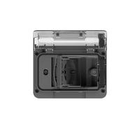 Boîtier encastré IP55 prise Schuko - Gris anthracite
