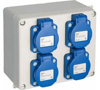 Boîtier étanche 4 Prises Protection Ip54 Pour 4 Prises Schuko - Solera