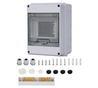 Boîtier extérieur électrique, indice de protection IP65, étanche, pour 5 modules, en ABS avec couvercle transparent, accessoires inclus