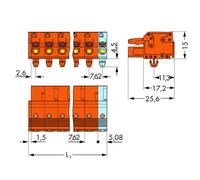Boîtier femelle pour câble série 2231 WAGO 2231-703/008-000 Nbr total de pôles 3 Pas: 7.62 mm 100 pc(s)