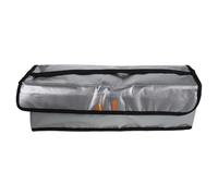 Boîtier Ignifugé pour Batterie Lipo avec Poignée, PVC Argenté | Stockage Isolé Multicouche, Usage Extérieur et Déplacements Quotidiens, Format Compact 49x15x15cm
