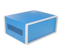 Boîtier Métallique pour Projets Électroniques, Protection sous Tension | Usage pour Stations de Métro et Aéroports, Quatre Pieds de Boîte, Vis Incluses, Bleu