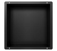 Boîtier mural en acier inoxydable, dimensions 30x30x10 cm, noir, sans bordure