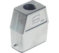 "Boîtier passe-fil CEM Han 10A haut, 1xM25 sortie de câble droite, pour 1 étrier (sur la partie inférieure) vissage M25 zone de serrage 9,0mm - 17,0mm"