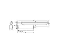 Boîtier pour ferme-porte - force 3 - montage inversé - TS 91G argent DORMAKABA