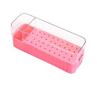 Boîtier pour Forets d'Ongle - Organisateur Pour Outils À Ongles Avec 40 Trous - avec Couvercle Transparent, Boîte d'Affichage Anti-Poussière pour Tête de Polissage, Enlèvement de Gel, Manucure à