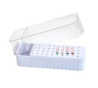 Boîtier pour Forets d'Ongle | Organisateur Pour Outils À Ongles Avec 40 Trous,Boîte De Rangement Avec Couvercle Transparent Anti Poussière Pour Détails Artistiques Femmes Jeunes