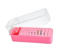 Boîtier pour Forets d'Ongle - Porte-Outils pour Ongles à 40 Emplacements - avec Couvercle Transparent, Boîte d'Affichage Anti-Poussière pour Tête de Polissage, Enlèvement de Gel, Manucure à