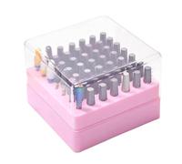 Boîtier pour Fraises de Manucure Boîte Anti-Poussière avec 49 Emplacements