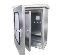 Boîtier pour instrument de surveillance, boîte de distribution à double porte en acier inoxydable, étanche et imperméable, armoire d'alimentation intérieur/extérieur, 80 x 60 x 25 cm