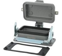 Boîtier rapporté HARTING Han 10B avec 1 étrier longitudinal et capuchon de protection métallique - 1 pièce