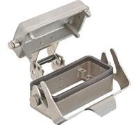 Boîtier rapporté HARTING Han 10B INOX avec 1 étrier longitudinal et capuchon de protection métallique - 1 pièce