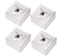 Boîtier réseau Cat6 - Montage en saillie ou encastré - Blanc - RAL 9003 - 1 port RJ45 - Blindé