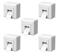 Boîtier réseau CAT6a - Prise réseau RJ45 - 2 ports - Montage en saillie et encastré - Blanc - Blindé