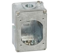 Boîtier réversible simple Hypra pour prise 2P+T 16A - métal IP44