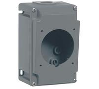 Boîtier réversible simple Hypra pour prises 2P+T, 3P+T et 3P+N+T 32A - 1 entrée - ISO25 - plastique