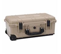 Boîtier rigide de rangement - vidaXL - Sable - 56x35x23 cm - Polypropylène et ABS - Roues verrouillables