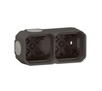 Legrand Boîtier saillie Plexo 069602L - 2 postes, embouts à membrane - anthracite