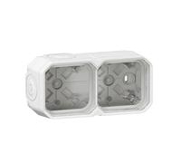 Legrand Boîtier saillie Plexo 069690L 2 postes horizontal ou vertical blanc