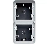 boitier saillie 2 postes verticaux hager cubyko composable gris