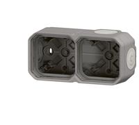 Boitier saillie double horizontal ou vertical Legrand Plexo™ gris composable