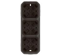 Boîtier saillie embouts à membrane - 3 postes - anthracite LEGRAND