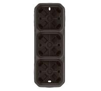 Boîtier saillie embouts à membrane - 3 postes - anthracite LEGRAND