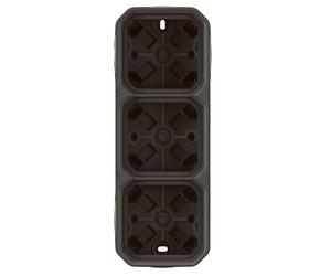 Boîtier saillie embouts à membrane - 3 postes - anthracite LEGRAND
