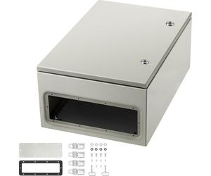 Boîtier SucceBuy Steel NEMA 4X, 24 x 16 x 10 pouces, étanche IP66, boîtier deextérieur/intérieur, plaque de montage, gris