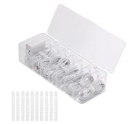 Boîtier transparent pour organiser les câbles, avec couvercle, comprenant 10 attaches de câble