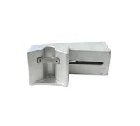 Boîtier V de réception en applique en Aluminium avec gâche pour serrure de portail coulissant en applique. - Brut