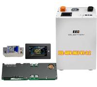 Boîtiers de batterie, structure métallique durable, adaptés aux batteries LiFePO4, écran LCD de 3,2 pouces, disjoncteur, système de gestion de batterie (BMS) de 200A