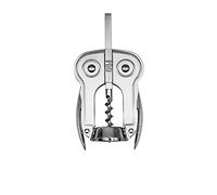 BOJ Tire-bouchon manuel HIBOU, double levier, fait à la main (Chromé)
