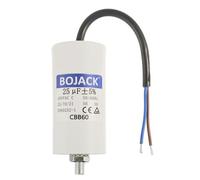 BOJACK 25uF 450V Condensateur Demarrage Moteur 42x83mm Condensateur de Travail pour Moteur avec fil de taille M8 avec écrou Compatible avec la plupart des moteurs.