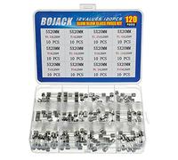BOJACK Assortiment de 120 fusibles en verre à fusion lente 5 x 20 mm 250 V T0,5 A 1 A 1,25 A 1,6 A 2,5 A 3 A 3,15 A 4 A 5 A 6,3 A 10 A dans une boîte en plastique transparent