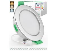 Bojim Lot de 20 Spot LED Encastrable Plafond 4W 220V pour Cuisine Nickel | Trou 55mm - 68mm Diametre 3 Températures de Couleur Blanc Chaud Neutre Froid Ultra Plat IP44 pour Salle de Bain Chambre