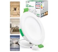 Bojim Lot de 20 Spot LED Encastrable Trou 68mm - 80mm 5W 400LM pour Plafond | Économique Blanc Chaud 2700K Blanc Neutre 4000K Blanc Froid 6000K Spotlights 220V 24mm Extra Plat IP44 pour Salon