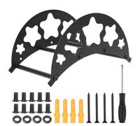 BOJIUKEJI 1 Pcs Support Tuyau Arrosage Mural,Support Outils Mural（Noir） | Support de Tuyau D'Arrosage, Crochet Rangement Garage, Pour Outils de Jardin Rallonges Électrique et Tuyaux