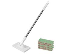 BOKIOESDE Nettoyage des sols simplifié grâce à Un système de démontage en | clic, clip pour lingettes humides automatique et des balais à franges pour le nettoyage sols sans lavage la main. Balai