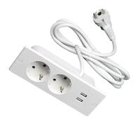 BOKIOESDE Rallonge électrique blanche de qualité supérieure de,1.5 m Blanc | multiprise parafoudre et capacité de transport de courant fiable de 15 A. Multiprise parafoudre extra longue.