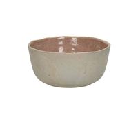 Bol à céréales en grès rose, rond, intérieur émaillé brillant - Pomax, Spiro - Ø13x6 cm