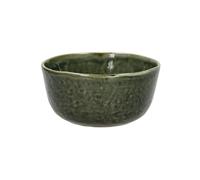 Bol à céréales en grès vert foncé, rond - Pomax, Spiro - Ø13x6 cm