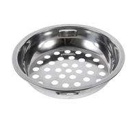 Bol à Charbon en Acier Inoxydable 23,5cm Bac à Graisse Amovible | Base Stable Large, Finition Brossée, Réduit Remplissage Charbon, Évite Accumulation D’huile, Camping