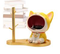 Bol à clés pour couloir - Statue de chat Figurine Sculpture Support décoratif - Bol décoratif | Décoration pour l'entrée Salon Chambre